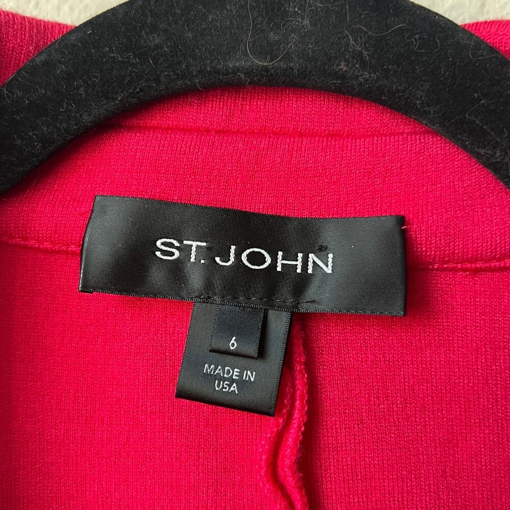 St. John Fuchsia Tailored Single Button Wool Blen… - image 4